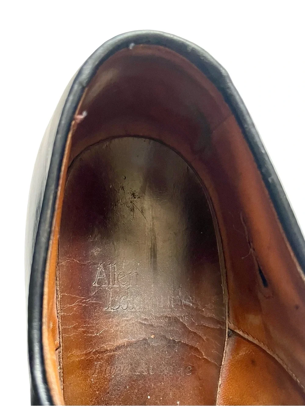 Allen Edmonds Park Avenue Black Cap-Toe Oxford Men’s 10D